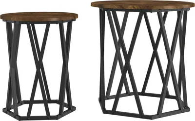 Produktbild von Möbel Beistelltische 2 Stk. Räuchereiche Holzwerkstoff - Couchtische 868263