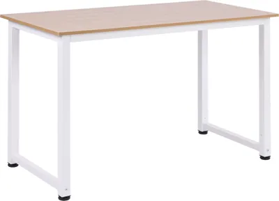 Produktbild von HOMCOM Schreibtisch Küchentisch Computertisch Arbeitstisch PC-Tisch Bürotisch Arbeitstisch für Zuhause MDF Weiß 120 x 60 x 76 cm