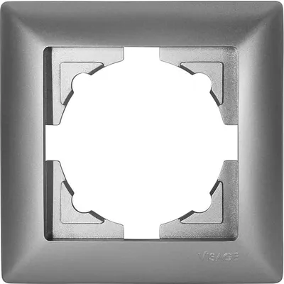 Produktbild von Gunsan Visage 1-fach Rahmen für 1 Steckdose Schalter Dimmer Silber