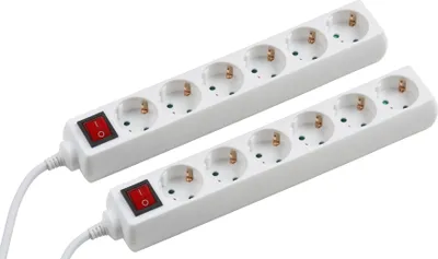 Produktbild von Meister Steckdosenleiste 6-fach 2 Stück1,4 m Kabel weiß IP20 Innenbereich