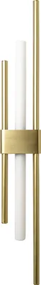 Produktbild von Wandlampe Messing massiv H: 70,5 cm in Bronze hell Art Déco Wandleuchte