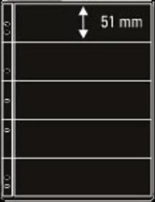 Produktbild von PRINZ PRO-FIL System 8005 100 Einsteckblatt 5 Fächer 51 x 195 mm schwarz