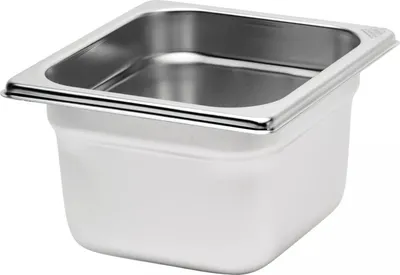 Produktbild von RIEBER GN-Behälter 1/6 18/10 Edelstahl, Tiefe: 100 mm, Inhalt: 1,40 Liter