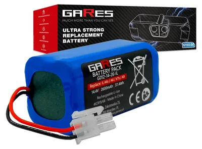 Obrázok produktu pre GARES Akumulátor Batéria pre ECOVACS CR120 CR130 Deebot CEN646 CEN540 | 14,4V 2,6Ah | Zosilnená séria High-Performance | Vysoký výkon | Gares
