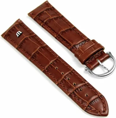 Produktbild von Maurice Lacroix Uhrenarmband 20mm | Leder Braun Louisiana Optik 19226S