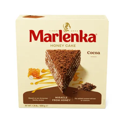Produktbild von MARLENKA® Honigtorte mit Kakao – Honigkuchen, Torte, Kuchen (1 x 800 g)