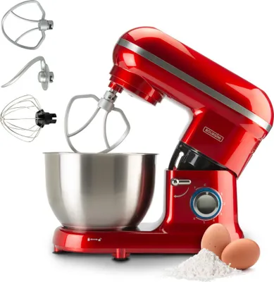Obrázek produktu pro Bourgini Classic Kitchen Chef Red, Stojací mixér, Červená, -, Y, 4,5 l, Otočné, Nerezová ocel