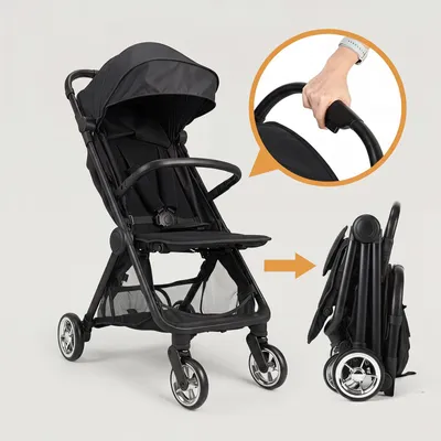 Produktbild von OYAJIA faltbar Kinder-Buggy Reisebuggy, kompakt faltbar, 0–4 Jahre Zusammenklappen mit einer Hand, Liegeposition,5-Punkt-Gurt ,Stadt-Buggy