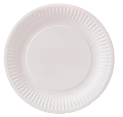 Produktbild von 100 Pappteller 18cm weiß rund / Einweg Imbiss Kuchen Torten Party Teller Pappe