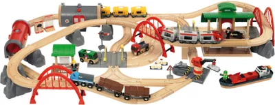 Zdjęcie produktu dla BRIO World - 33052 Road & Track Railway Set Deluxe