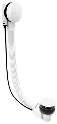 Produktbild von Ablaufgarnitur weiß, Länge 1000mm, Stopfen 72mm