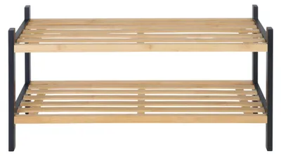 Schoenenregal Bambus 2 Ebenen 33x70x26 cm für 6 Paar