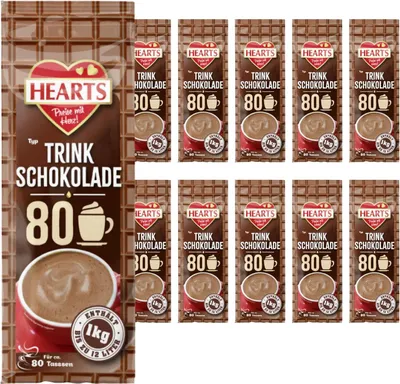 Produktbild von HEARTS Trinkschokolade 10 x 1kg Vorratspackung Schokoladengeschmack