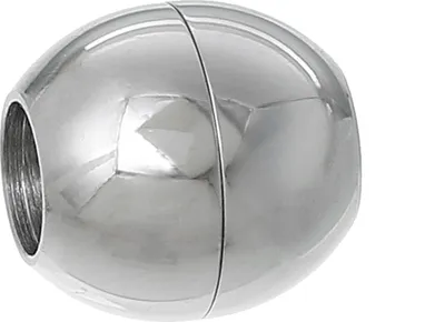 1 Edelstahl Magnetschließe / Magnetverschluss, rund, 13x13mm