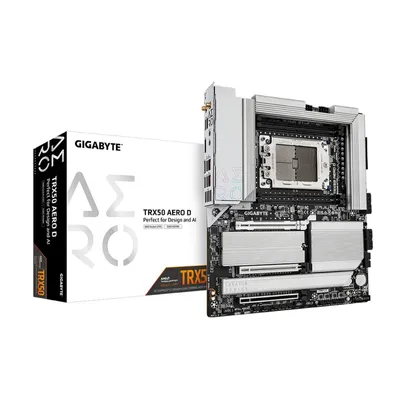 Obrázok produktu pre GIGABYTE TRX50 AERO D, AMD, Socket sTR5, AMD Ryzen Threadripper 1000 Series, 1 TB, DDR5-SDRAM, 1 TB