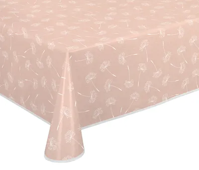 Produktbild von Wachstuchtischdecke abwaschbar rutschfest mit Paspelband, Motivwahl,Pusteblume Rose, (Eckig140x110cm)