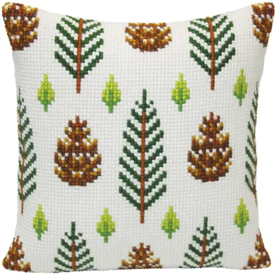 Image de CdA Coussin point de croix "Hopfenfrucht" 5415, 40x40cm, dessin de broderie pré-dessiné