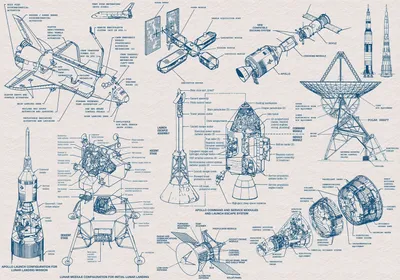 Obrázok produktu pre Komar Spacecraft Architecture Blau und Grau - 610865 - 400 x 280 cm