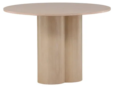 Image de Olivia table de salle à manger ⌀110cm whitewash.