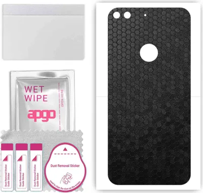 Produktbild von apgo Rückseite Schutzfolie, Skin, kompatibel mit Google Pixel XL, Hinten Displayschutzfolie aus Vinylfolie, kratzfest, einfache Montage - Schwarze Honigwabe
