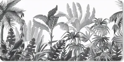 Produktbild von MuchoWow® Schreibtischunterlage Design - Blätter - Natur 80x40 cm - XXL Mauspad - Gaming Mauspad