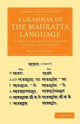Produktbild von A Grammar of the Mahratta Language