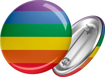 Produktbild von Huuraa Button Gay Pride Regenbogen Geschenk Ansteck Pin Größe 59mm Gay Pride Regenbogen Präsent