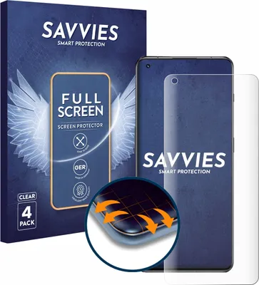 Produktbild von 4x Savvies Fullscreen Schutzfolie für OnePlus 11 5G Displayschutz Folie Fullcover Klar Transparent