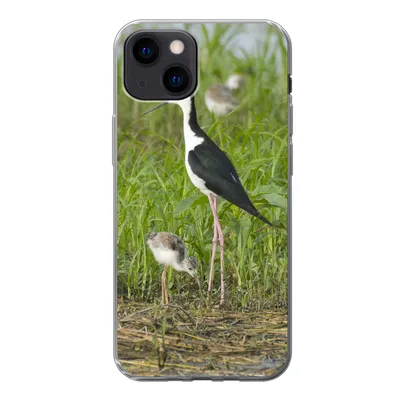 Produktbild von MuchoWow® Handyhülle Schutzhülle Hülle für iPhone 13 mini Vogel - Gras - Küken - Sumpf Silikon Softcase Handy Hülle - Softcase