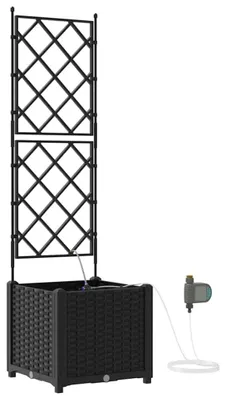 Imagen del producto de Jardinera con sistema de riego, 40x40x142 cm
