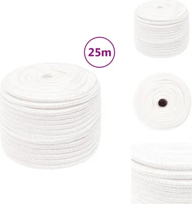 Produktbild von vidaXL Bootsseil Weiß 14 mm 25 m Polypropylen -  Seile