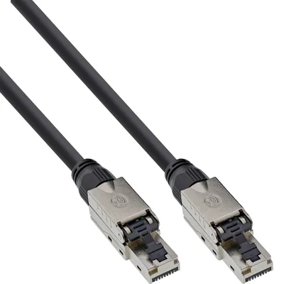 Produktbild von InLine Patchkabel, U/UTP, Cat.6A, halogenfrei, AWG23 Kupfer, schwarz, 15m, 15 m, Cat6a, U/UTP (UTP), RJ-45, RJ-45, Schwarz