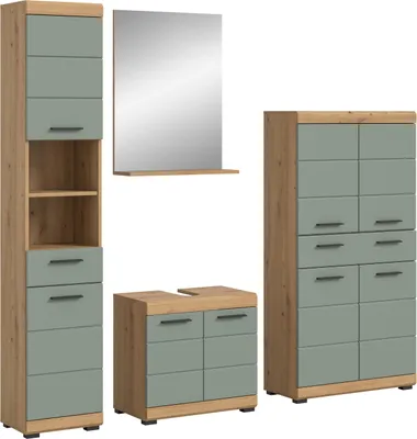 Produktbild von xonox.home Badkombination Scout Artisan Eiche Nachbildung B/H/T: 186x191x34cm