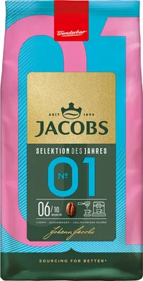 Produktbild von Jacobs Selektion des Jahres, 1 kg, Cafe crema, 6/10, 1 Stück(e)