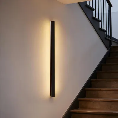 Image de ZMH led Applique murale intérieure Noir Blanc Chaud 60CM 21W Moderne Couloir Up Down Eclairage mural pour couloir Salon Lit Cage d'escalier Chambre à coucher Enfants