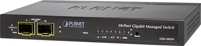 Immagine prodotto di PLANET GSD-1002M PLANET Managed Desktop Switch 8-Port 10/100/1000Mbps + 2-Port 100/1000X SFP Port 8 unterstützt PoE In