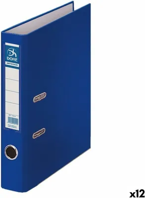 Produktbild von Ordnerbox mit Hebelmechanik DOHE A4 28,5 x 32 x 45 cm Blau 12 Stück