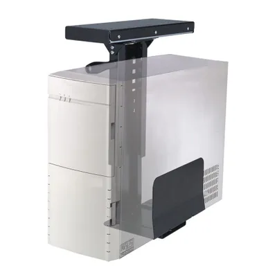 Produktbild von Neomounts CPU-D250BLACK CPU-Halter - drehbar - max 30 kg - universal, Tischmontierte CPU-Halterung, 30 kg, Schwarz, Stahl, 180°, 0 - 180°