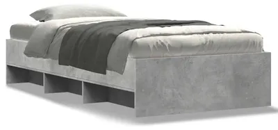 Zdjęcie produktu dla vidaXL Rama łóżka betonowa szara 90x200 cm materiał drewnopochodny