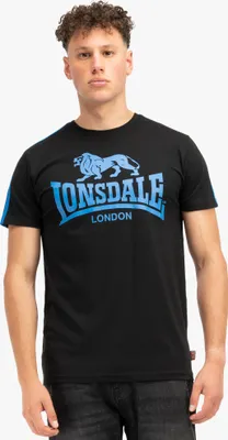 Image de T-shirt homme coupe regular HENCONNER Black/Blue XL Lonsdale
