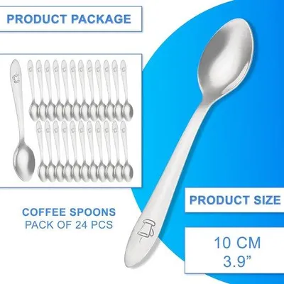 Produktbild von Famanu Espressolöffel Set 24 Stück 10 cm - Edelstahl