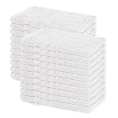 Produktbild von Lavea® 20er Set Waschhandschuh 15x21 cm – Waschhandschuhe 100% Baumwolle, waschbar – Frottierserie Elena –  Weiß
