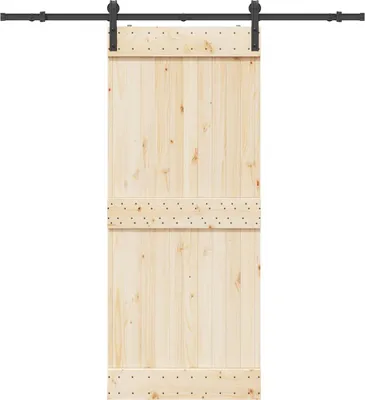 Immagine prodotto di vidaXL Set di ferramenta per porte scorrevoli 200 cm acciaio nero