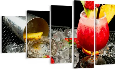 Produktbild von Bild auf Leinwand - Leinwandbild - Alkohol aperitif cocktail getränk - 100x60cm - Wand Bild - Wanddeko - Leinwanddruck - Bilder - Kunstdruck - Leinwand bilder - Wandkunst - EG100x60-2257