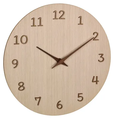 Image de TFA 60.3072.01 Horloge murale à quartz 298 mm x 41 bois clair (60.3072.01)