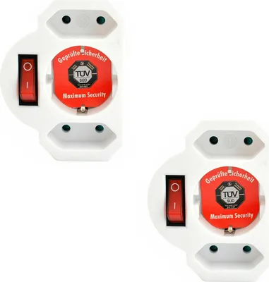 Produktbild von 2x Steckdosenleiste Mehrfachsteckdose 3-fach mit Schalter Steckdose Euro Mehrfachstecker Steckerleiste Wandstecker EU