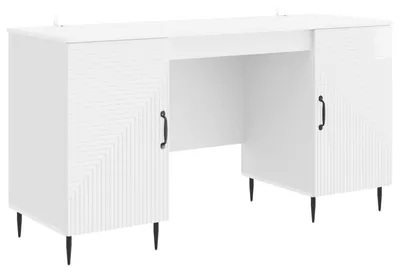 Obrázek produktu pro Stůl Bílá s vysokým leskem 142,5 x 50 x 75 cm Kompozitní dřevo