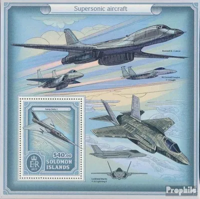 Produktbild von Briefmarken Salomoninseln 2017 Mi Block 613 (kompl. Ausg.) postfrisch Überschallflugzeug