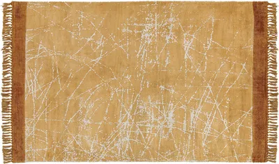 Produktbild von BELIANI Teppich Orange Viskose 140 x 200 cm Kurzflor Abstraktes Design Rechteckig Wohnzimmer Schlafzimmer Flur