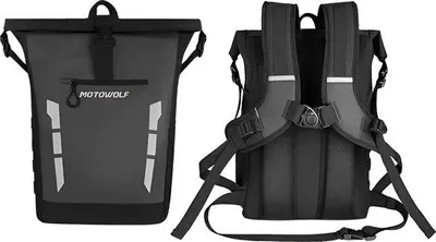 Image de CarryQuest® - Sac à dos étanche pour moto, 20 litres, noir